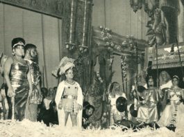 Claudia Parada, Aldo Bertocci, Licinio Montefusco y Julio Catania. (Aida. 1964). Foto cortesía de Joaquina Pérez
