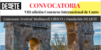 Cartel para la convocatoria del VIII Concurso de Internacional de Canto del Festival de Medinaceli