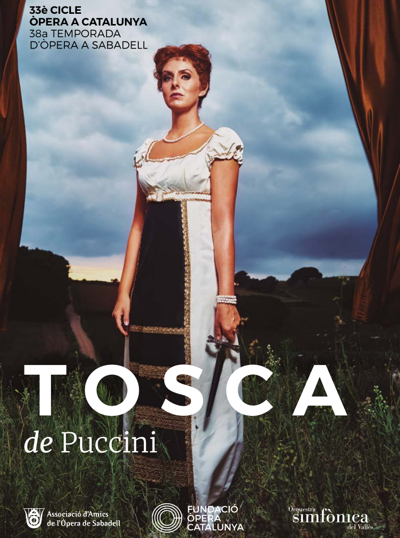 Cartel promocional de "Tosca" de la Fundaciò Ópera à Catalunya