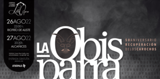 Detalle del cartel promocional de la ópera "La Obisparra"