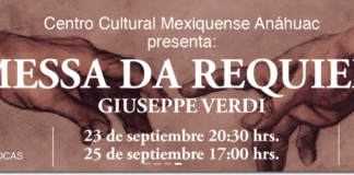 Cartel publicitario para la "Messa da Requiem" del Centro Cultural Mexiquense