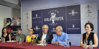 Imagen de la rueda de prensa de "La tabernera del puerto" que se verá mañana en el jerezano Teatro Villamarta