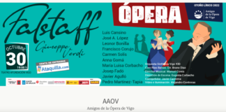 Cartel promocional de la ópera "Falstaff", el plato fuerte del Otoño Lírico 2022 de Vigo