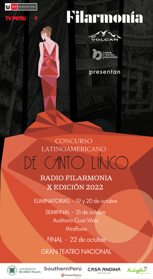 Cartel promocional del X Concurso Latinoamericano de Canto Lírico 