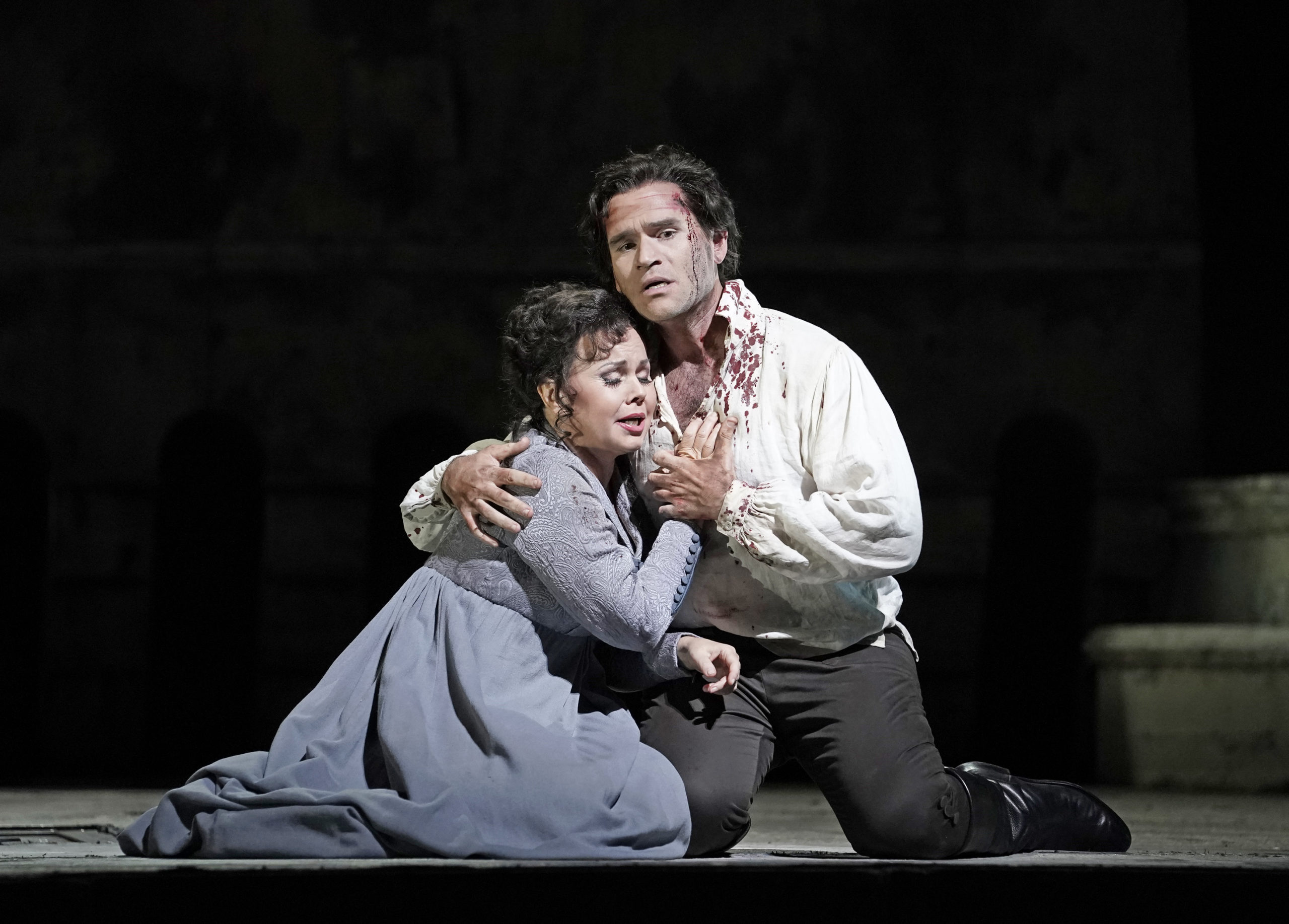 Aleksandra Kurzak es Tosca y Michael Fabiano es Cavaradossi Foto: Karen Almond / Met Opera