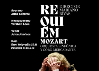 Cartel promocional del "Requiem" de Mozart que presentará Mariano Rivas y la Orquesta Sinfónica Mercadante