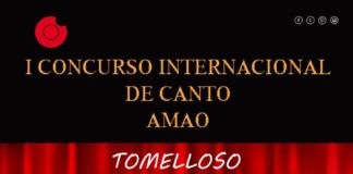 Cartel del I Concurso Internacional AMAO, en Tomelloso (Ciudad Real)
