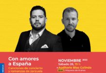 Cartel promocional del recital "Con amores a España" del CENART