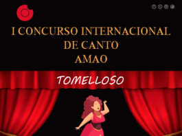 Cartel promocional del I Concurso Internacional de Canto AMAO, cuya final es el 6 de diciembre en Tomelloso (Ciudad Real)