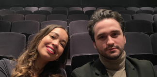 Nadine Sierra y Xabier Anduaga, en una imagen de ayer en el Teatro Real / © Fdoble