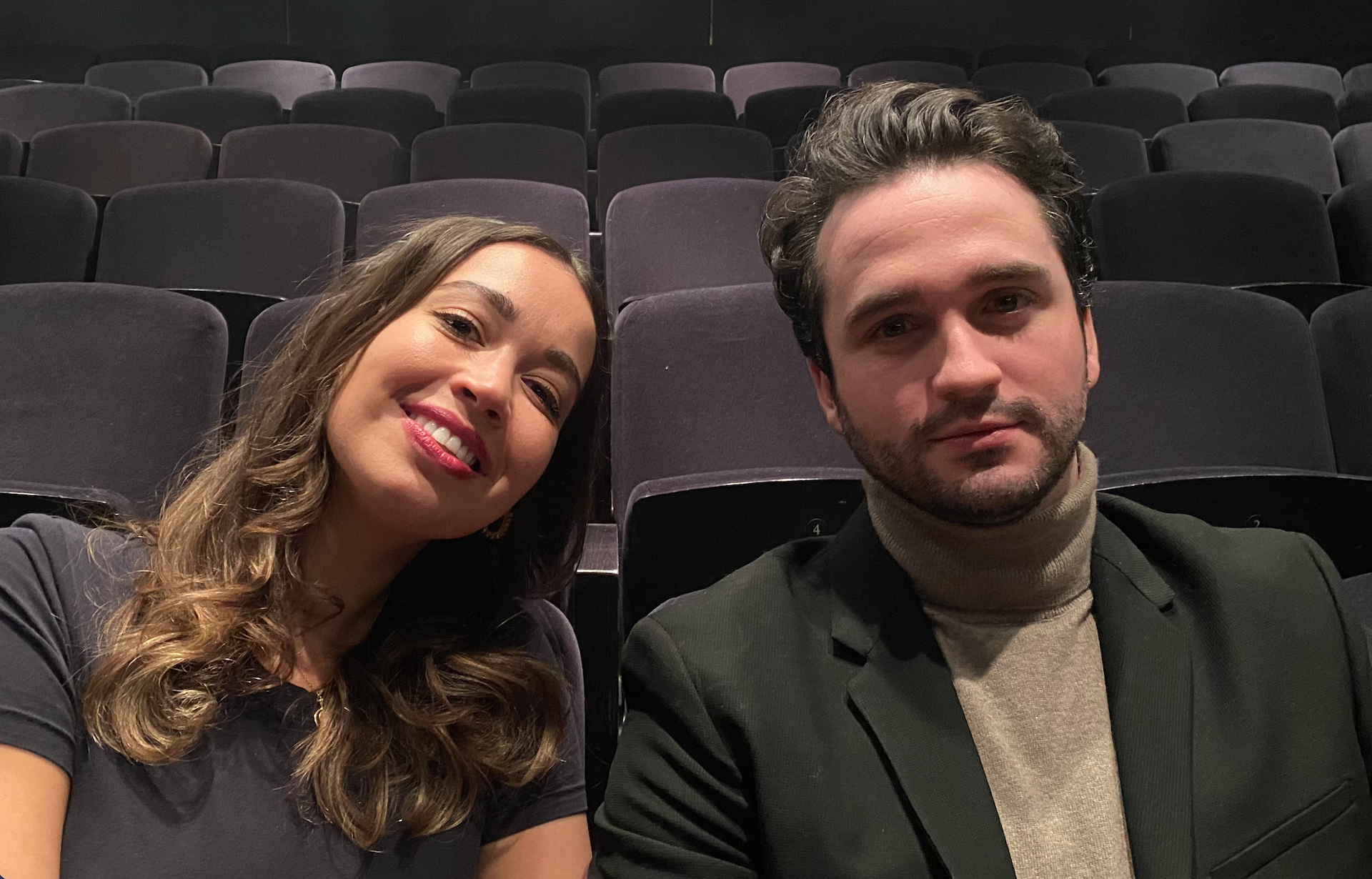 Nadine Sierra y Xabier Anduaga, en una imagen de ayer en el Teatro Real / © Fdoble