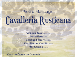 Cartel promocional para "Cavalleria rusticana"