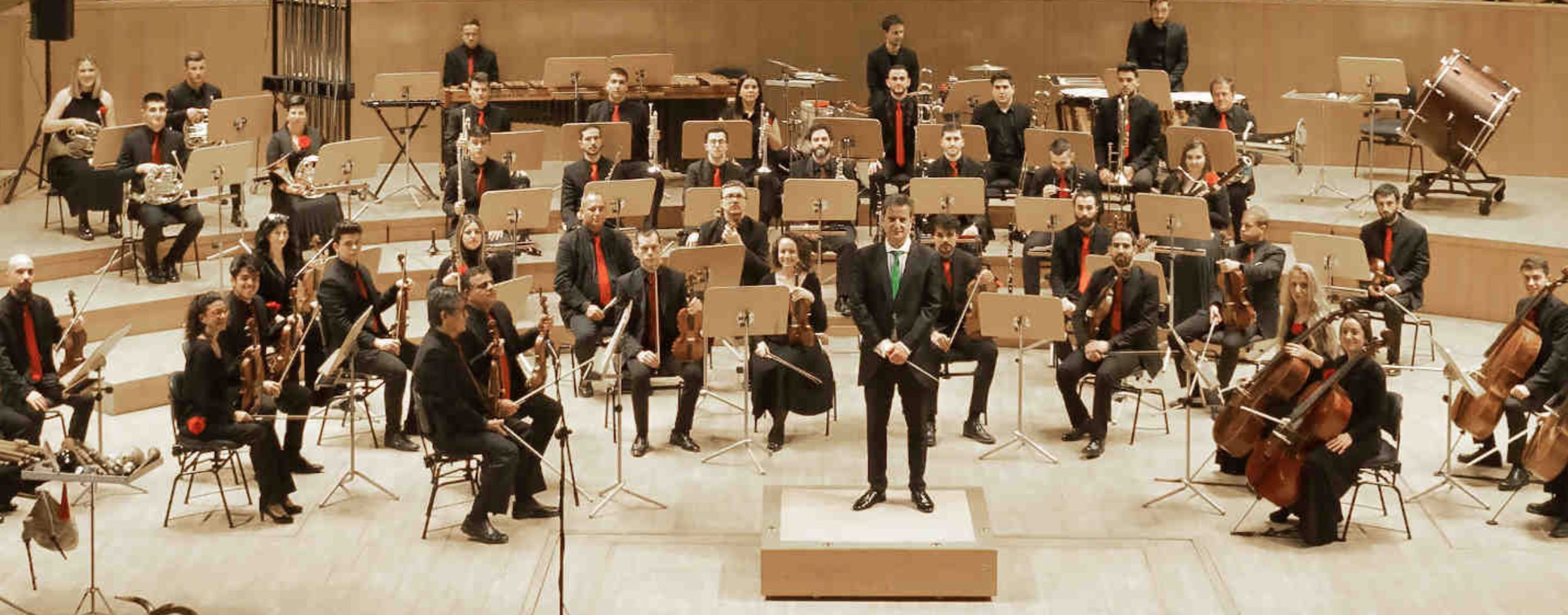 Una foto de la OFMAN, con Francisco-Antonio Moya en el podio, en el Auditorio Nacional de Música de Madrid / Foto: © OFMAN