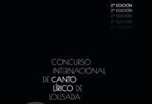 Cartel promocional del Concurso Internacional de Canto Lírico de Lousada