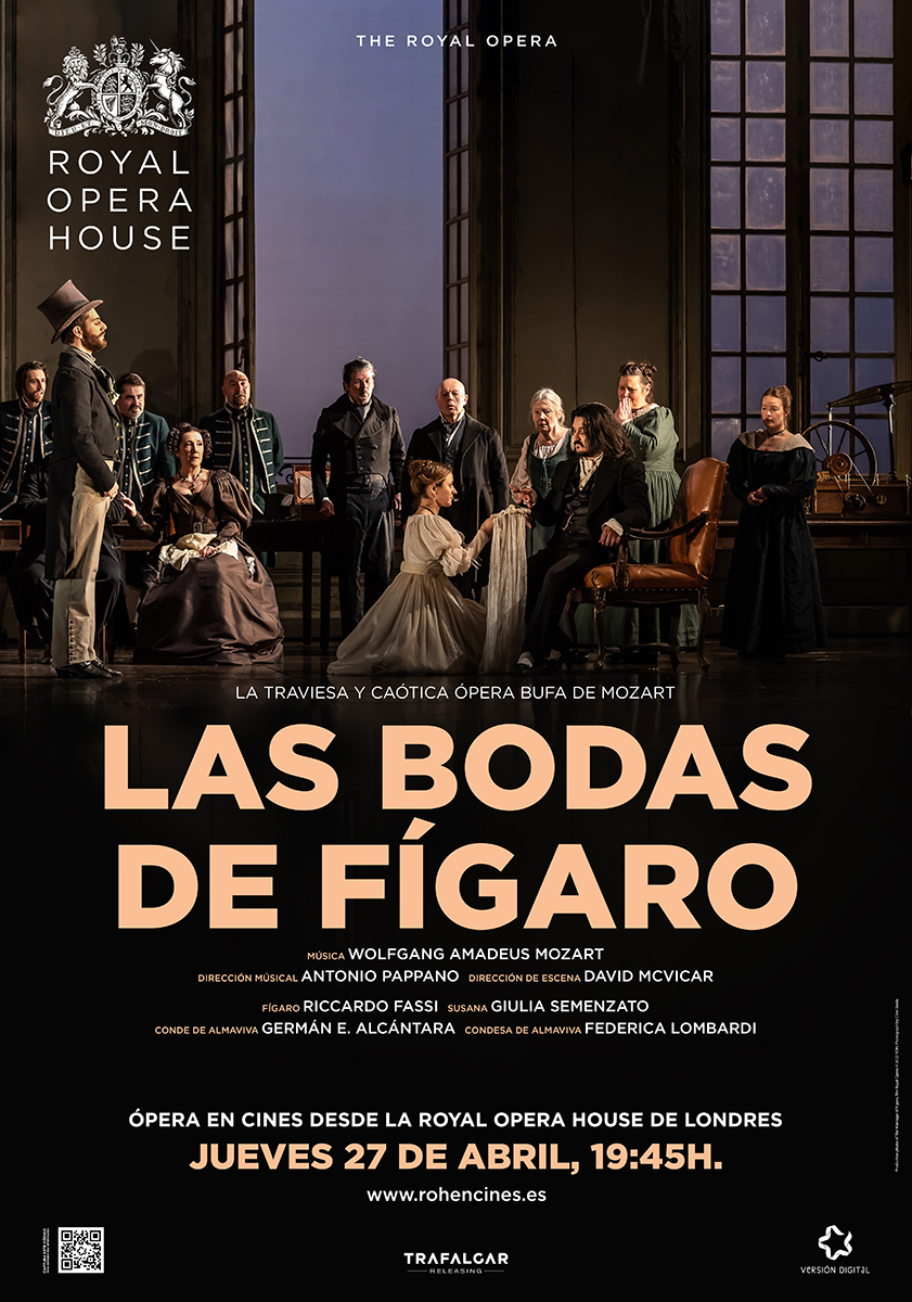 Cartel promocional de la emisión en cines de "Le nozze di Figaro" 