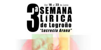 Cartel de la III Semana Lírica de Logroño "Lucrecia Arana"