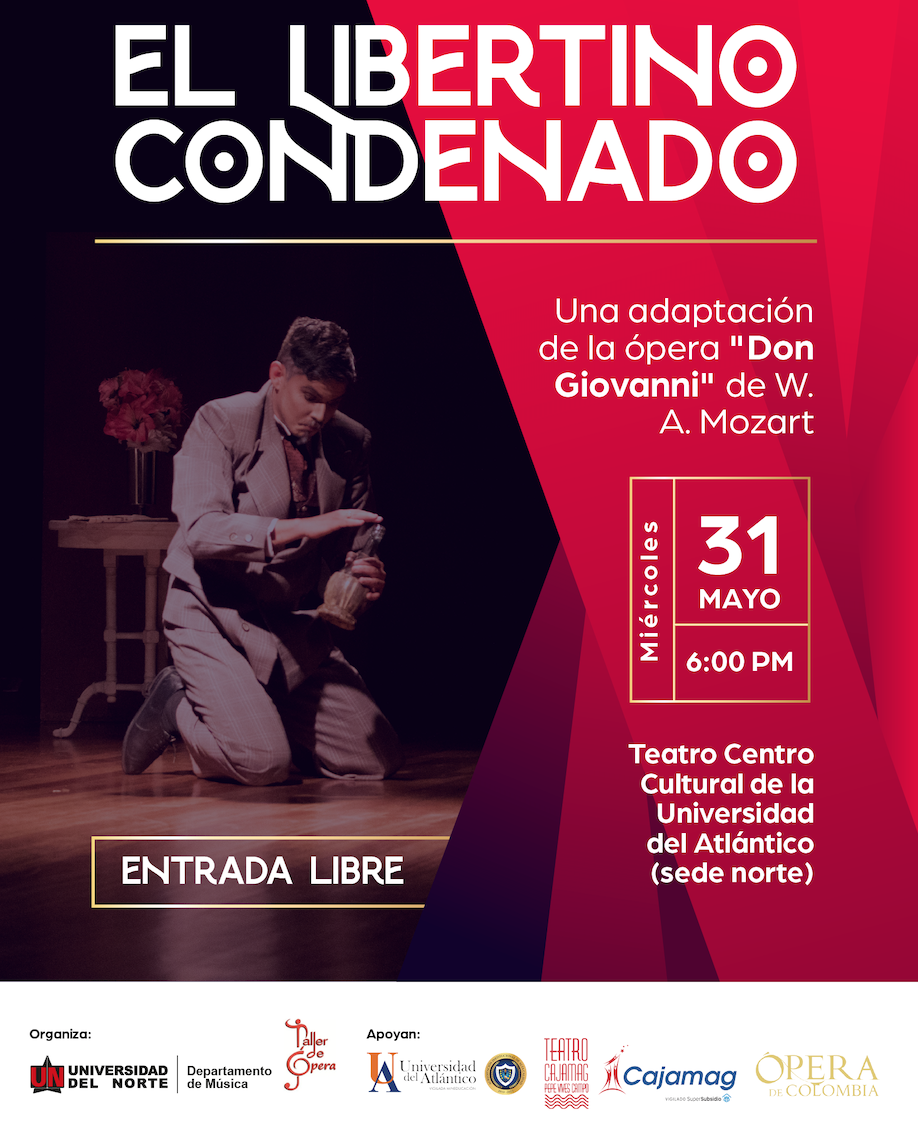 Cartel publicitario para Barranquilla de "El libertino condenado".