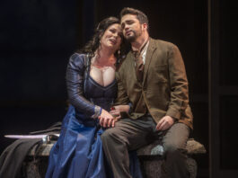Jessica Pratt y Xavier Anduaga en una escena de "Lucia di Lammermoor" / Foto: Nacho González Oramas/ ACO