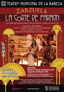 Cartel promocional de "La Corte de Faraón" en el Teatro Municipal de La Bañeza