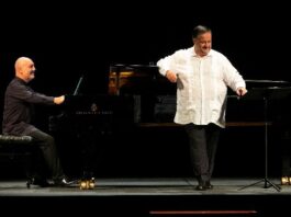 Miquel Ortega y Luis Cansino en el recital de esta noche en A Coruña / Foto: Alfonso Rego - AAOC