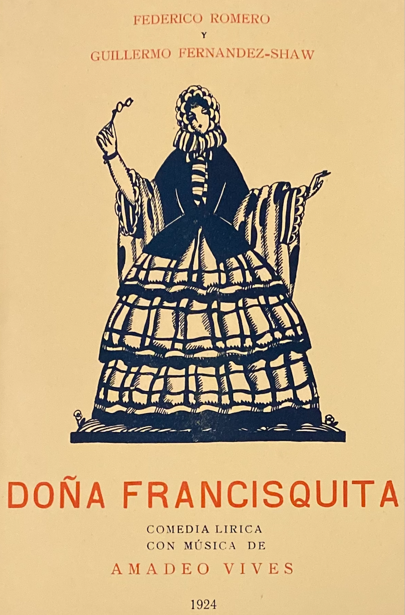 Portada de la cuarta edición del libreto de Doña Francisquita