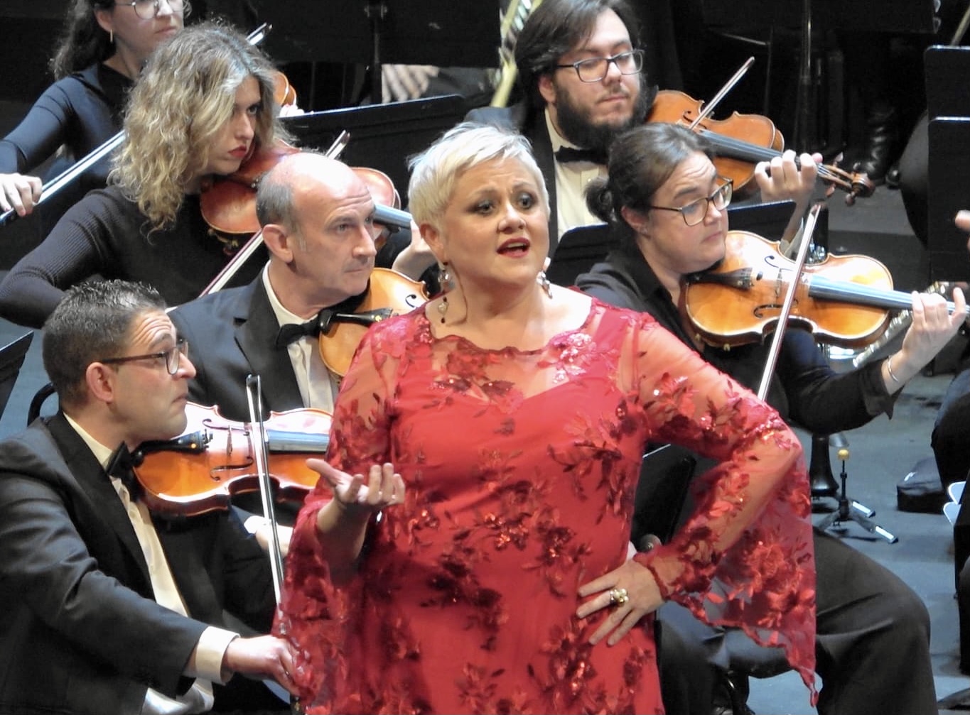 Maribel Ortega en un momento de la Gala de Zarzuela / Foto: Francisco Valenzuela